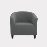 Gray club chair slipcover