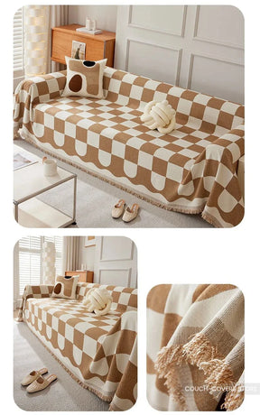 Checkered Couch Cover