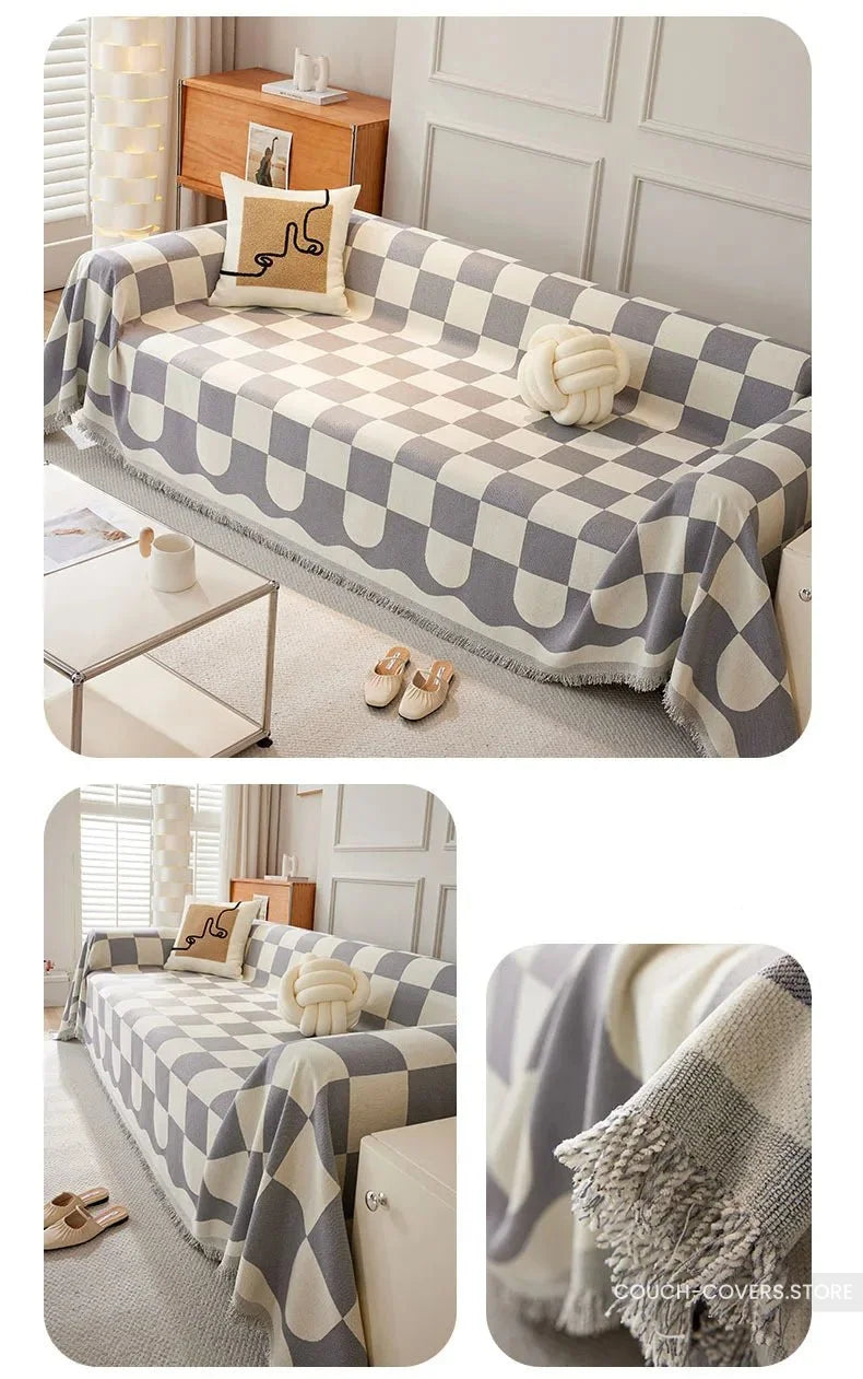 Checkered Couch Cover