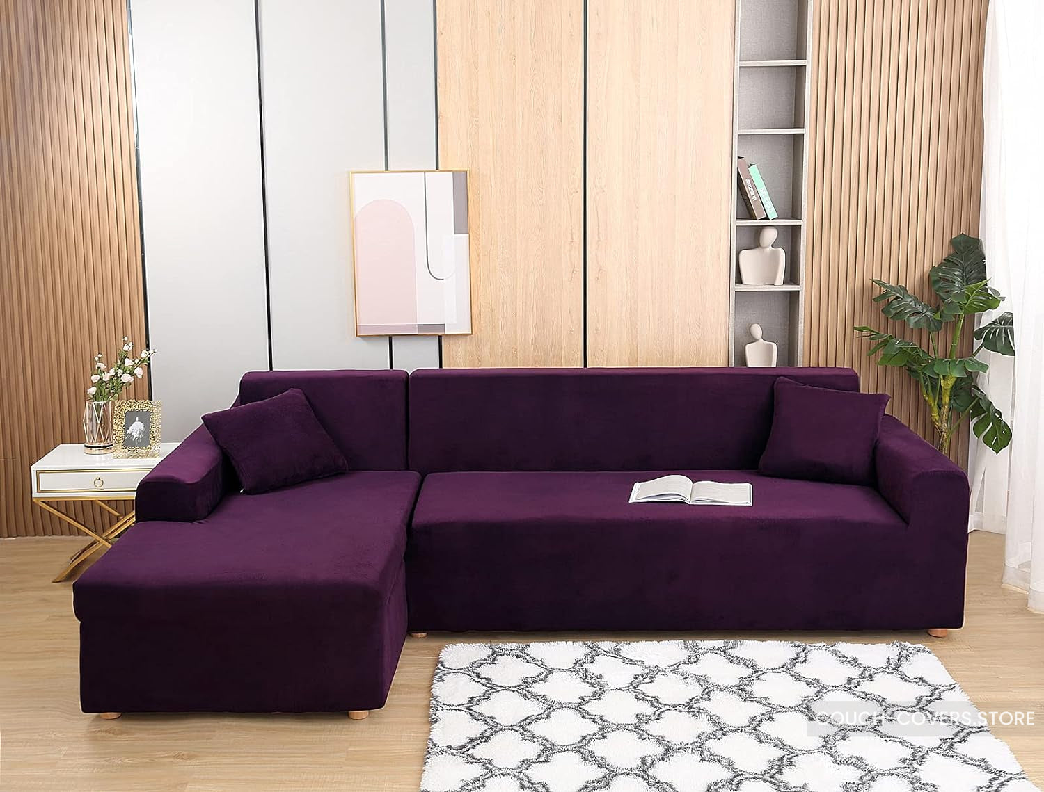 Dark Purple Couch Cover