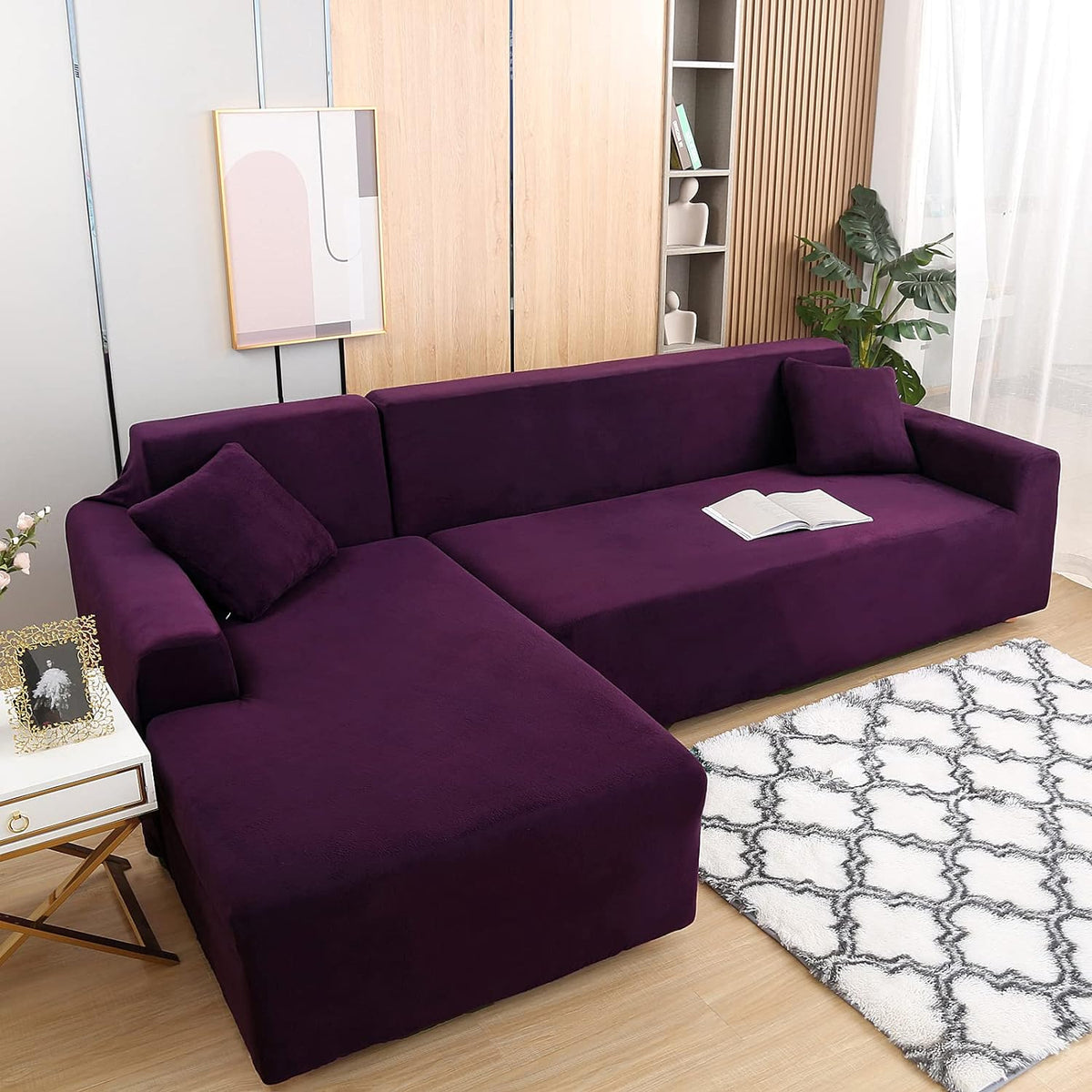 Dark Purple Couch Cover