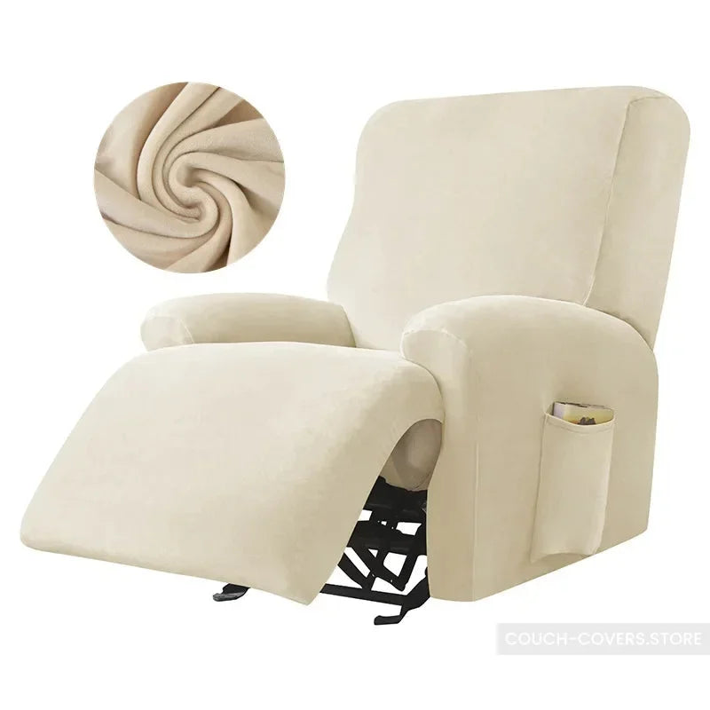 Oversized Recliner Cover Beige / 3 seats