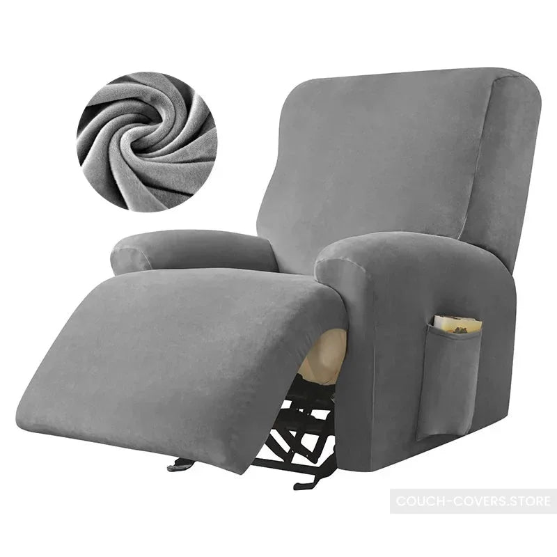 Oversized Recliner Cover Gray / 3 seats