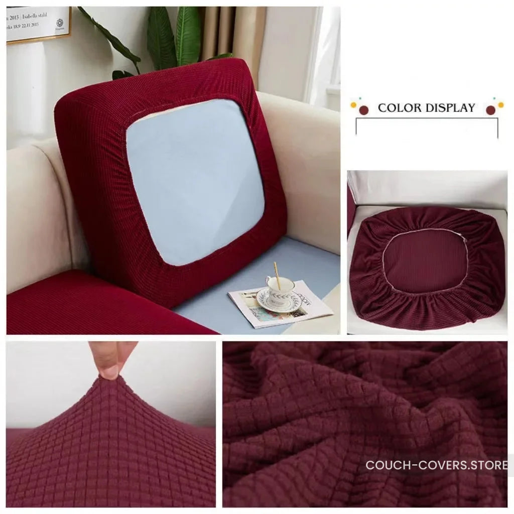 Stretch Couch Cushion Covers Red / Normal (S)