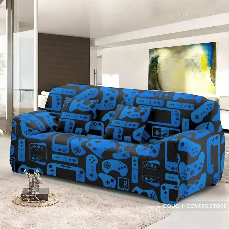 Video Game Couch Cover 1 seat (35-55’’ | 90-140cm) / Blue