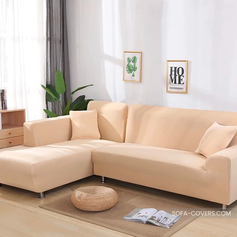 Beige loveseat cover