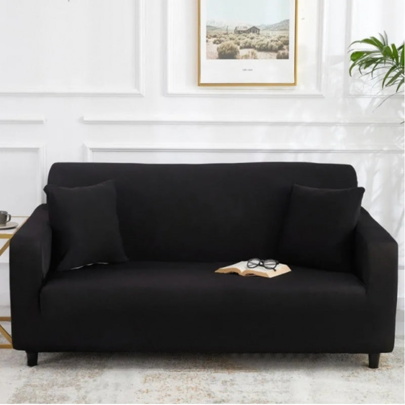 Black loveseat cover