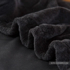 Black velvet couch cover