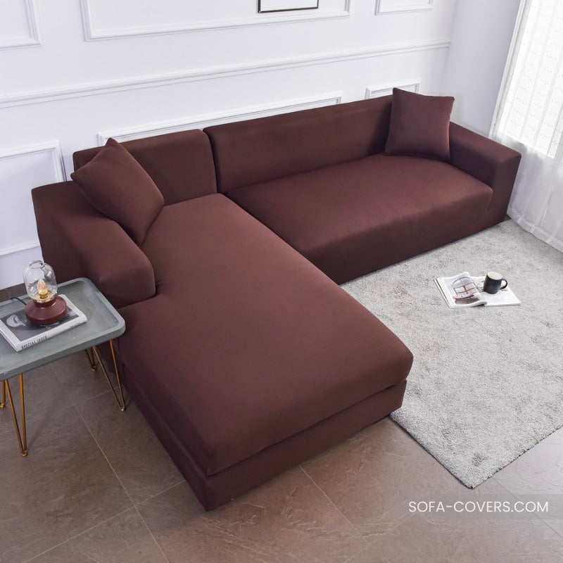 Brown sofa cover