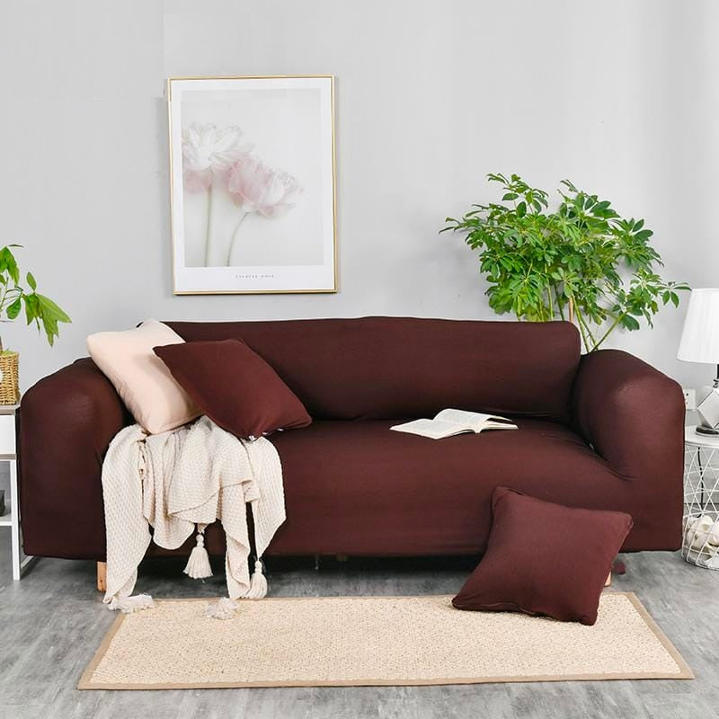 Dark brown loveseat cover