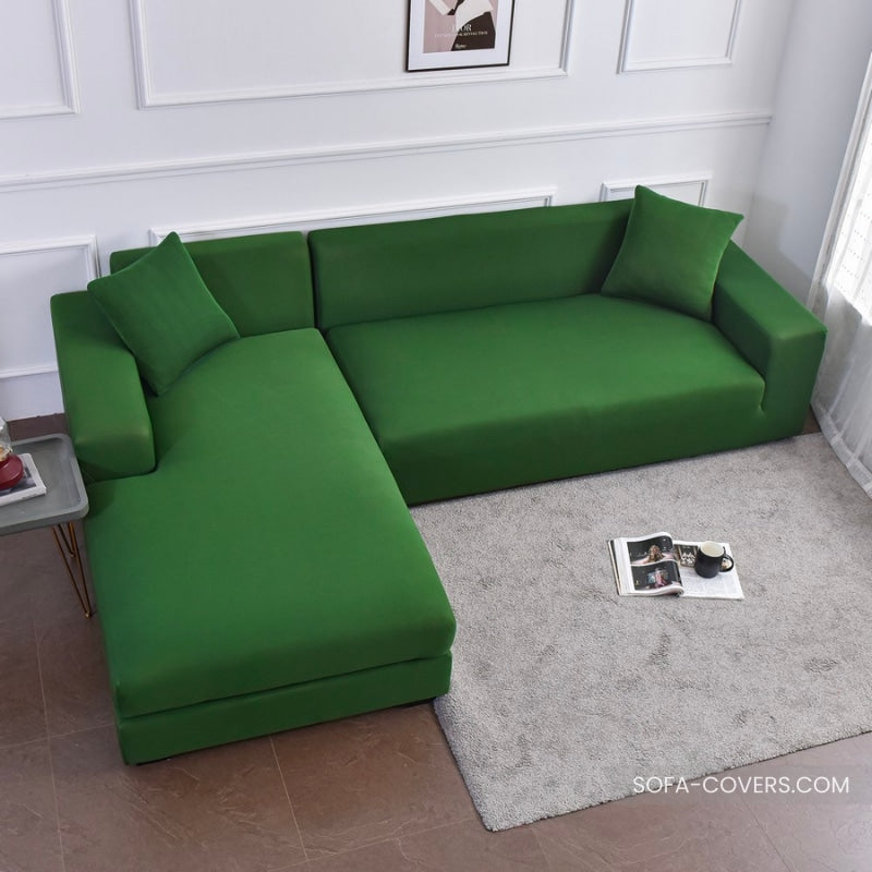 Dark green couch cover