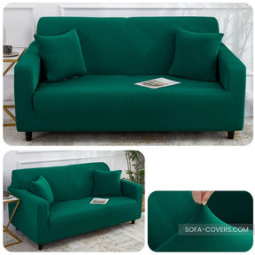 Dark green loveseat cover