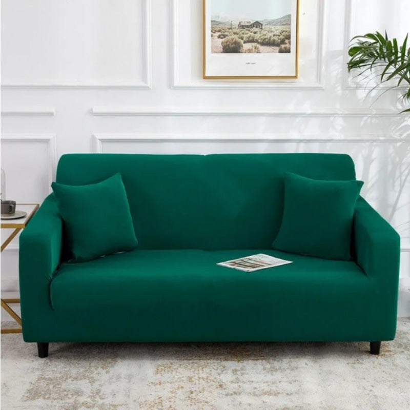 Dark green loveseat cover