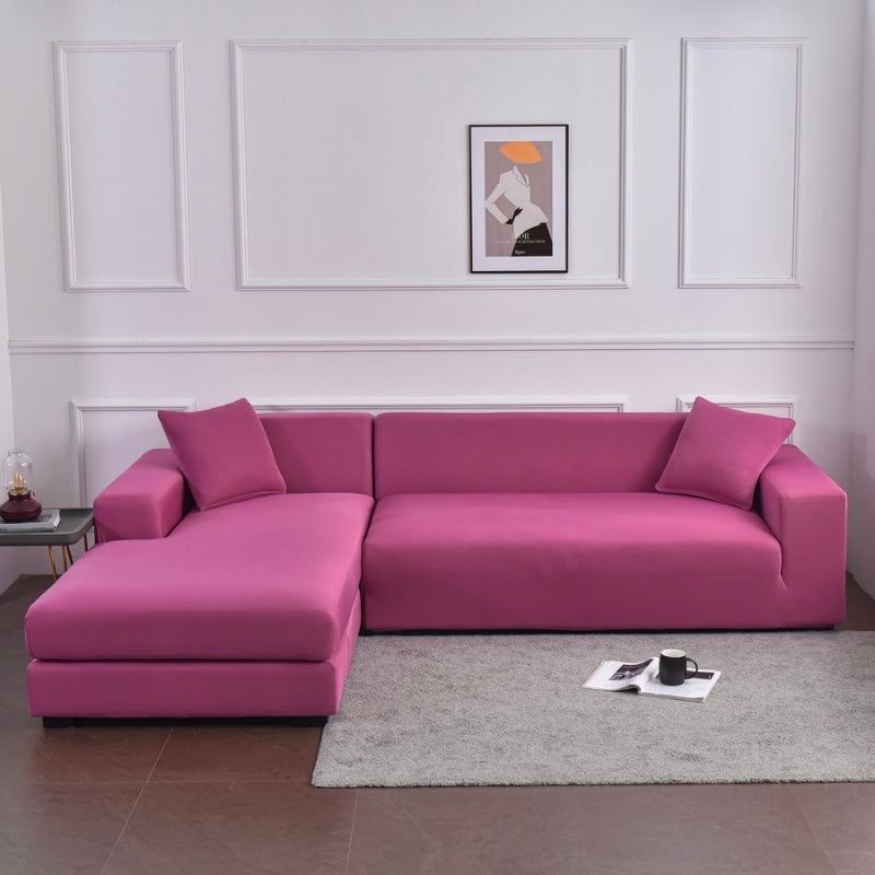 Dark pink sofa cover