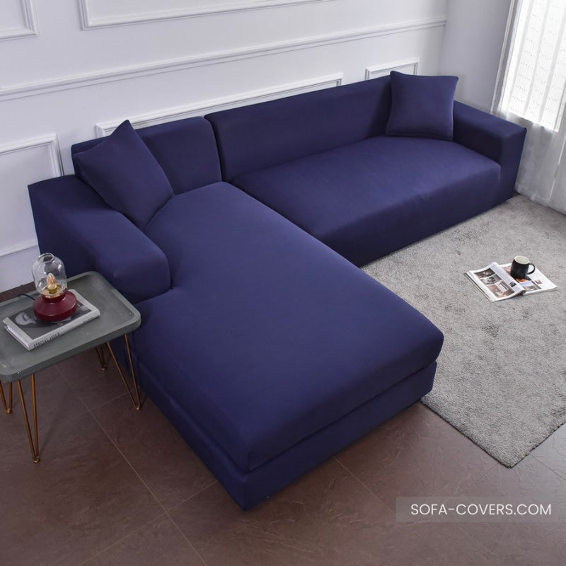 Navy blue sectional couch cover