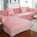 Pink velvet couch cover