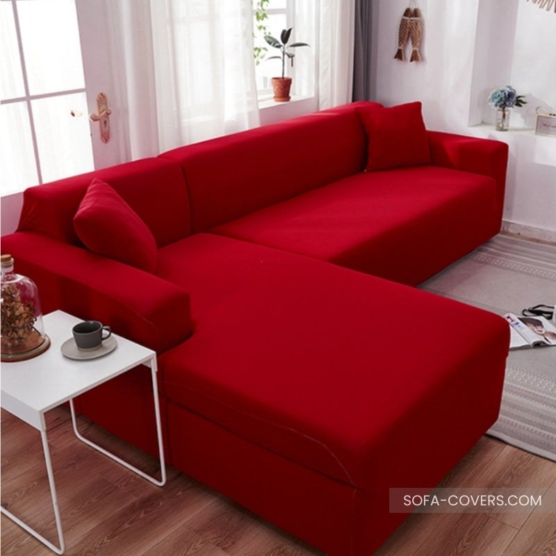 Red sofa cover