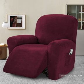 Velvet recliner chair cover