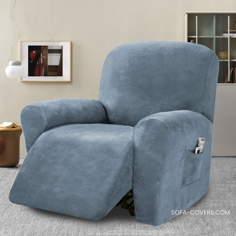 Velvet recliner chair cover