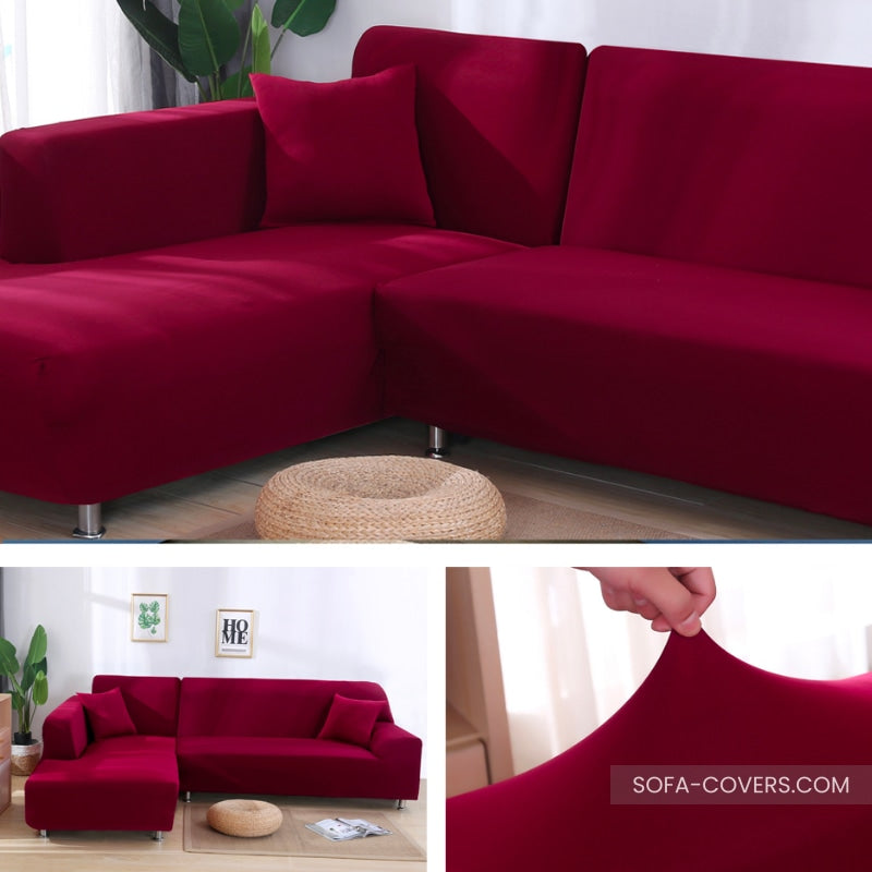 Wine red sofa cover