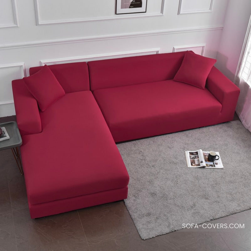 Wine red sofa cover