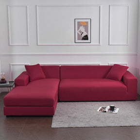 Wine red sofa cover