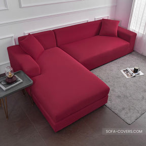 Wine red sofa cover