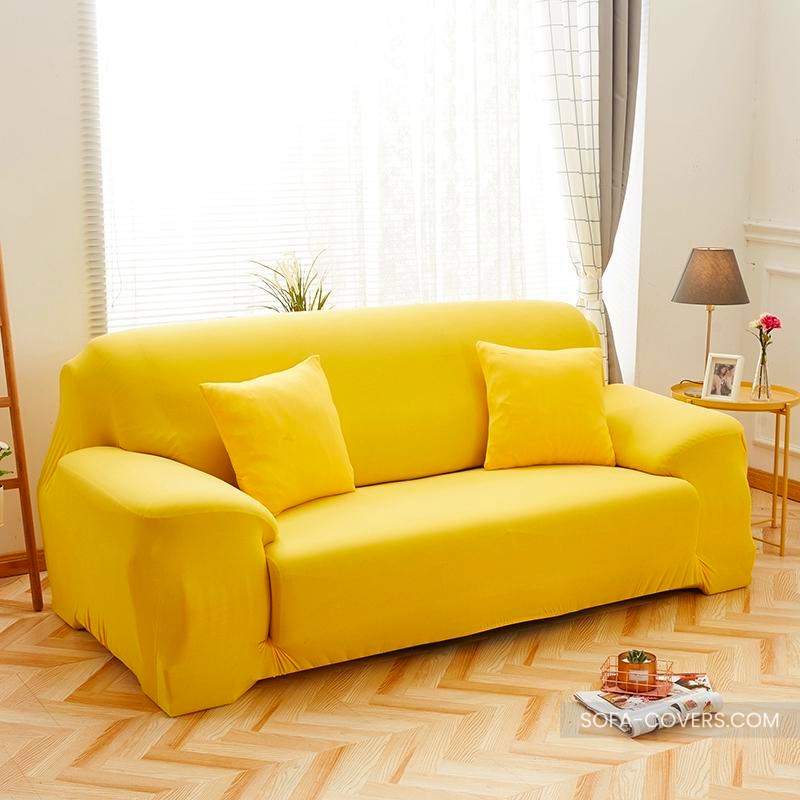 Yellow loveseat cover